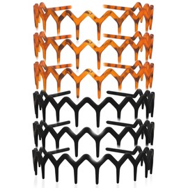 Zig Zag Headbands for Women Girls Plastic Headbands with Teeth Fashion Zigzag Head Bands for Women's Hair Non Slip Comb Hairbands Hair Accessories 6Pcs