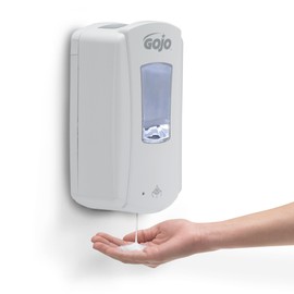 GOJO LTX-12 Touch-Free Foam Hand Soap Dispenser, White, for 1200 mL GOJO LTX-12 Hand Soap Refills (Pack of 1) - 1980-01