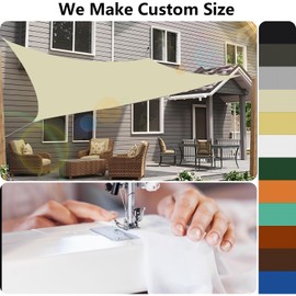 Sichtschutz Sun sail, waterproof, triangular, 20 lengths and 99 widths to choose from, 98% UV protection, tear-resistant and weatherproof, PES polyester, including mounting ropes, for patio and