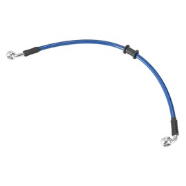 Motoforti Motoforti Universal 40cm 15.75" Motorcycle Brake Clutch Oil Hose Line Pipe Hydraulic Reinforced Stainless Steel Braided Blue
