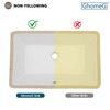 GhomeG 21 Inch Undermount Bathroom Sink Rectangular - 21"x13" White