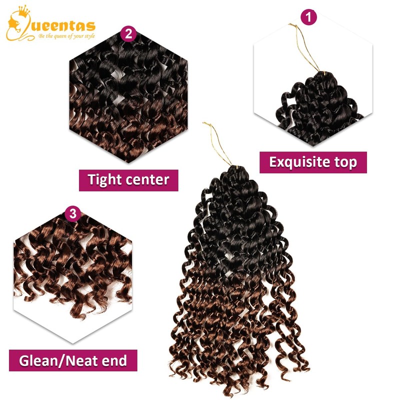 QUEENTAS 6 Pezzi Estensione Dei Capelli Intrecciati Primavera Trecce All'uncinetto