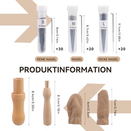 Bamru Pack of 74 Needles Wool Felting Needles Tools Needle Felting Accessories Felting Tools Needle Felting Tool with Felting Needles in 3 Sizes for Beginners and Professionals