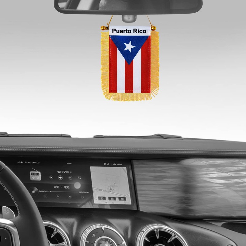 WXFCAI Puerto Rico Window Hanging Flag,Mini Puerto Rican Car Flag