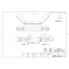 DAIDOHANT 65826 DH Reinforced Hardware for Perfect Support, コ-Shape TC200 BK [Iron / Black Paint] (1 Piece)