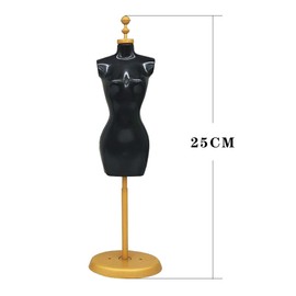 Giyomi Doll Torso, Doll Mannequin, 1/6 Doll, Women's, Figure, Torso, Miniature, Dress Form, Black and White, Set of 2, Set of 2, White (Set of 2, 1 Black and 1 White)
