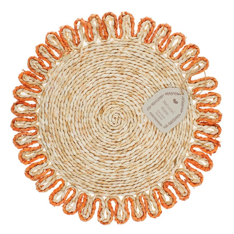 Corn Husk Placemat in Orange