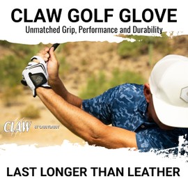 CaddyDaddy Claw Golf Glove, Longer Lasting, Breathable with Superior Grip (Med (LH), Right Handed Players)