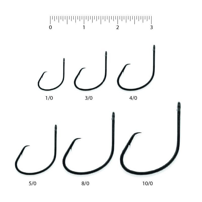 Team Catfish Double Action 5/0 Circle Hooks (4 Pack) Wide