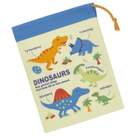 Skater KB62-A Children's Cup Bag, 8.3 x 5.9 inches (21 x 15 cm), Dinosaurus Picture, Made in Japan