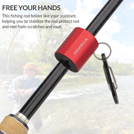 THKFISH Fishing Rod Holder, Fly Rod Holder, Fishing Pole Holders, Fishing Rod Clips, Rod Holder, Wading Staffs for Fly Fishing, Blue, 1 Piece