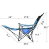 SUNTIME Outdoor Adjustable Folding Camping Chair with Removable Footrest(Blue)
