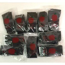 1510 (1.5"X1") Black Color Apple Brand Bags Mini ZipLock Baggies, Case of 1,000