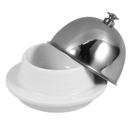 Mikinona Practical Butter Container Ceramic Plate for Beef Tallow for Outdoor Camping