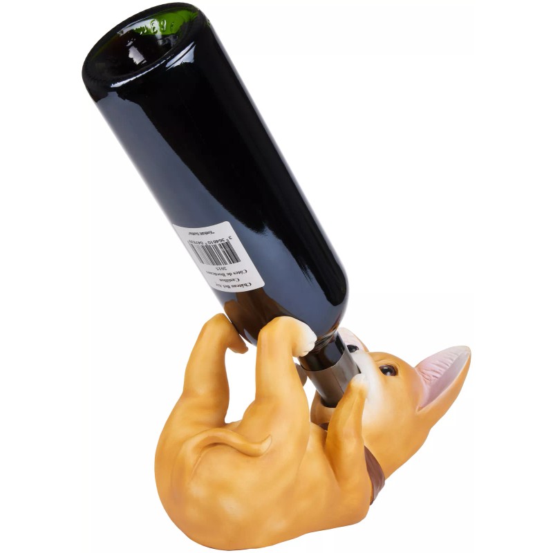 BRUBAKER Wine Bottle Holder Thirsty Dog - Chihuahua - Drunk