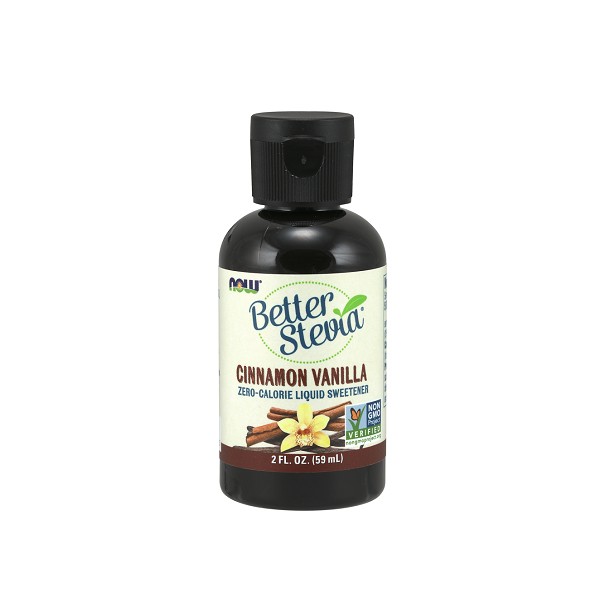 Now Better Stevia Liquid Sweetener 60ml, Cinnamon Vanilla