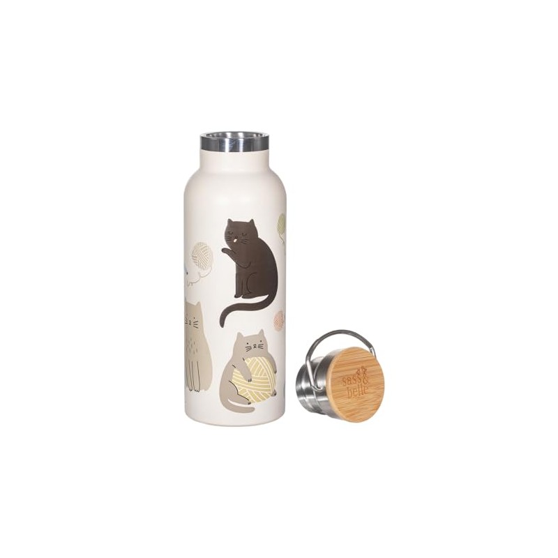 Sass & Belle Cats Metal Water Bottle