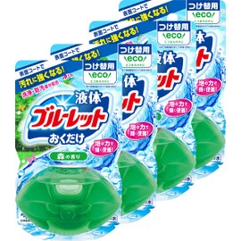 [Bulk Purchase] Liquid Bluelet Toilet Tank Aromatic Cleaner, Forest Scent, Refill 2.4 fl oz (70 ml) x 4 Packs