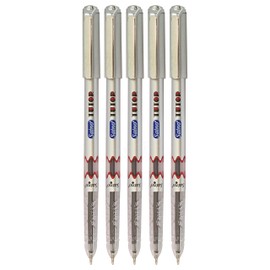 SAINO GlideStic Ballpoint Pens, BLUE, Fine Point (0.6mm), Pack of 5, Smooth Ball Pens