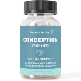 Conception Fertility Support Supplement for Her Women – Promotes Ovulation, Hormonal Balance & Regular Cycles – Prenatal Vitamin with Myo-Inositol, Folate, Folic Acid, Vitex – 60 Capsules