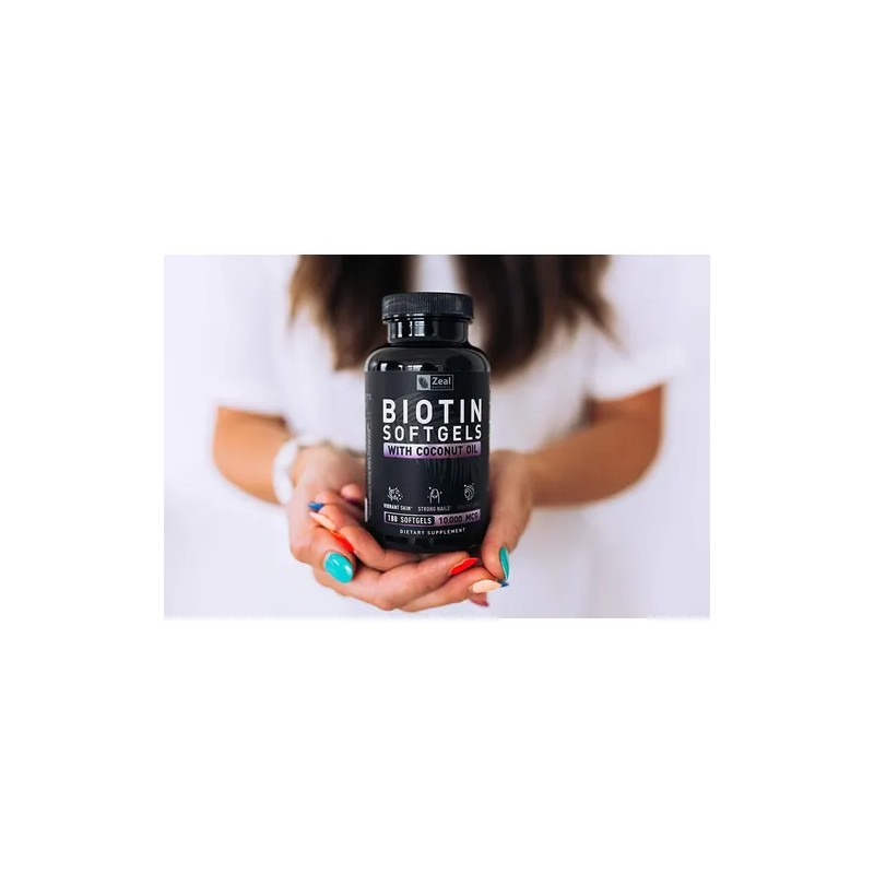 Zeal Naturals Biotin 10000mcg Para Cabello 180 Caps