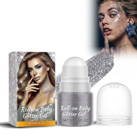 Roll-on Body Glitter Gel (Grey)