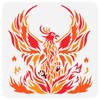 FINGERINSPIRE Phoenix 11.8x11.8inch Reusable Firebird Drawing Stencil DIY Art Phoenix
