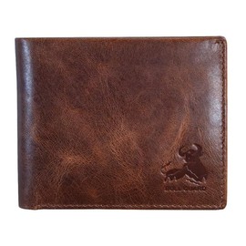 BullGuard BULL GUARD Mens RFID Blocking Bifold Wallet Soft Genuine Leather Brown Western | Secure and Durable Extra Capacity Billfold-11 Credit Cards Flip Up ID - Color: Napa Smooth Black