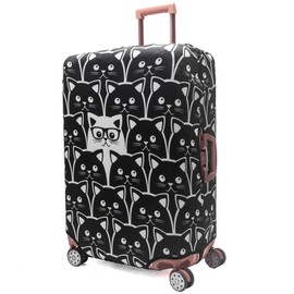 Madifennina Luggage Protector Cover Suitcase Protective Cover Trolley Luggage Case for 23-32 inch luggage (Cat, M Suitcase)