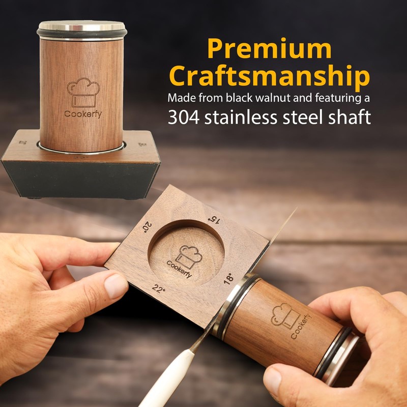 Cookerfy Rolling Knife Sharpener Roller - Diamond Roller Knife Sharpener