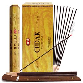 Cedar Incense Sticks and Incense Stick Holder Bundle Insence Insense Hem Incense Sticks