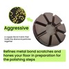 Hybrid Transitional Diamond Polishing Pucks for Concrete Terrazzo Floor, Aggressive