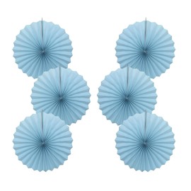 Blue Graduation Party Decor,Baby Blue Party Decorations,Christmas Baby Shower Decorations,Under The Sea Decorations,Blue Bachelorette Party 16in Hanging Paper Fans 30 Color DIY Set (Light Blue)