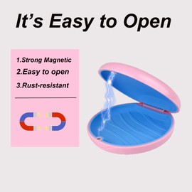 ACSKD 2 Pack Aligner and Retainer Case,Compatible with Invisalign,Mouthguard Case Kits, Portable Aligner Cases with Chewies Remover Tool and Brush, Pink