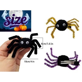 YTAONS Spider Hair Clips for Women Girls, Spider Barrettes Hairpins for Easter Halloween Hair Accessories 4pcs (Purple)