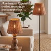 Kittmip 1 Pack Natural Rattan Spider Boho Lamp Shade Handwoven