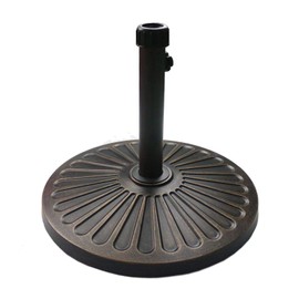 Sunnyglade 18" 30.2-lbs Heavy Duty Round Antiqued Umbrella Base for Patio, Outdoor - Bronze