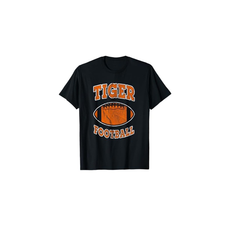 Tiger Football Vintage Distressed T-Shirt