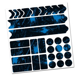 AlphaShield Bicycle Frame Protector, Chain Stays Protection Film Sticker, Frame Protection Carbon, MTB, BMX Paint Protection Film, R159 R161 (06 Racing Neon Blue)