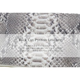 Berkut 1291416 2025 Zodiac Snake [Center Abdominal Center] [Diamond Python] Snakeskin Long Wallet, Round Zipper, Genuine Leather, Gold Zip, natural