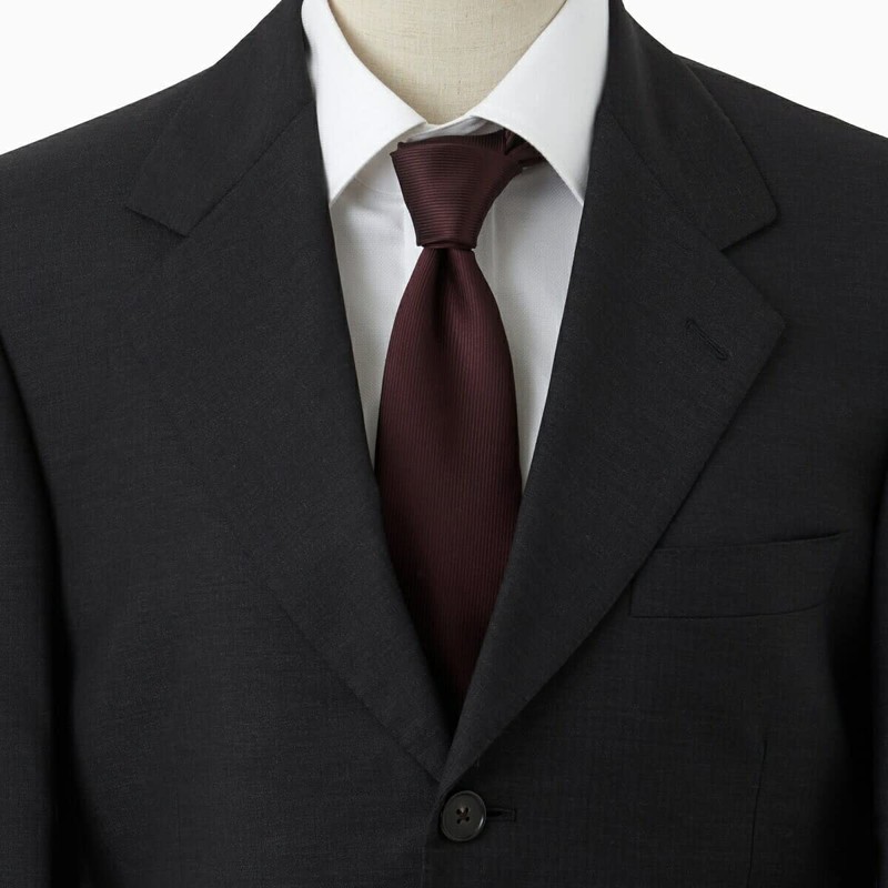 Ojie Men's Necktie, 100% Silk, Solid, Seven Fold, Business, Formal,