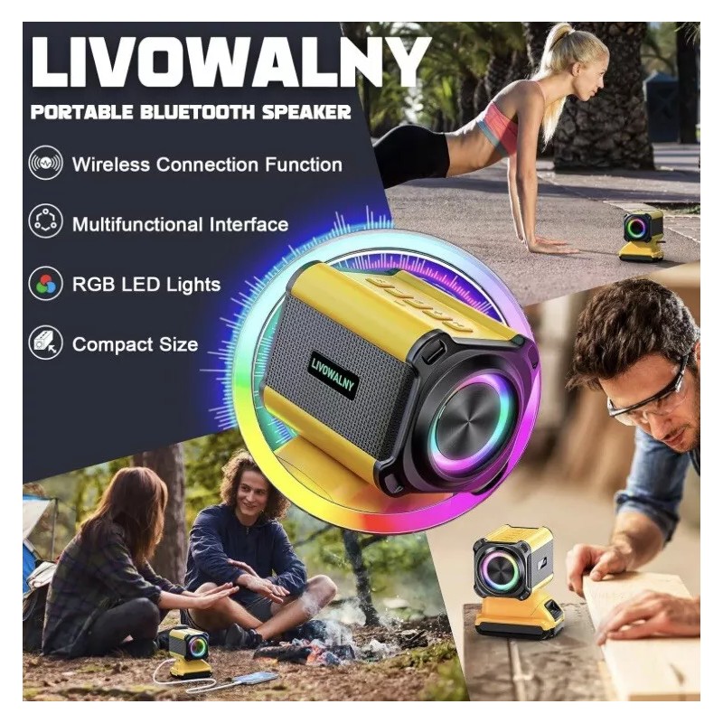 LIVOWALNY Portable Wireless Bluetooth-Comp