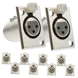 DOITOOL 10pcs Mic Accessory Silver Audio DIY Microphone Accessory Microphone Stand Adapter Zinc Alloy