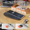 MEETION Ergonomic Wireless Keyboard Mouse, 2.4GHz Split Palm Rest Keyboard