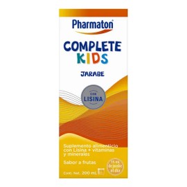 Jarabe Con Lisina Complete Kids Sabor A Frutas 200ml Pharmaton
