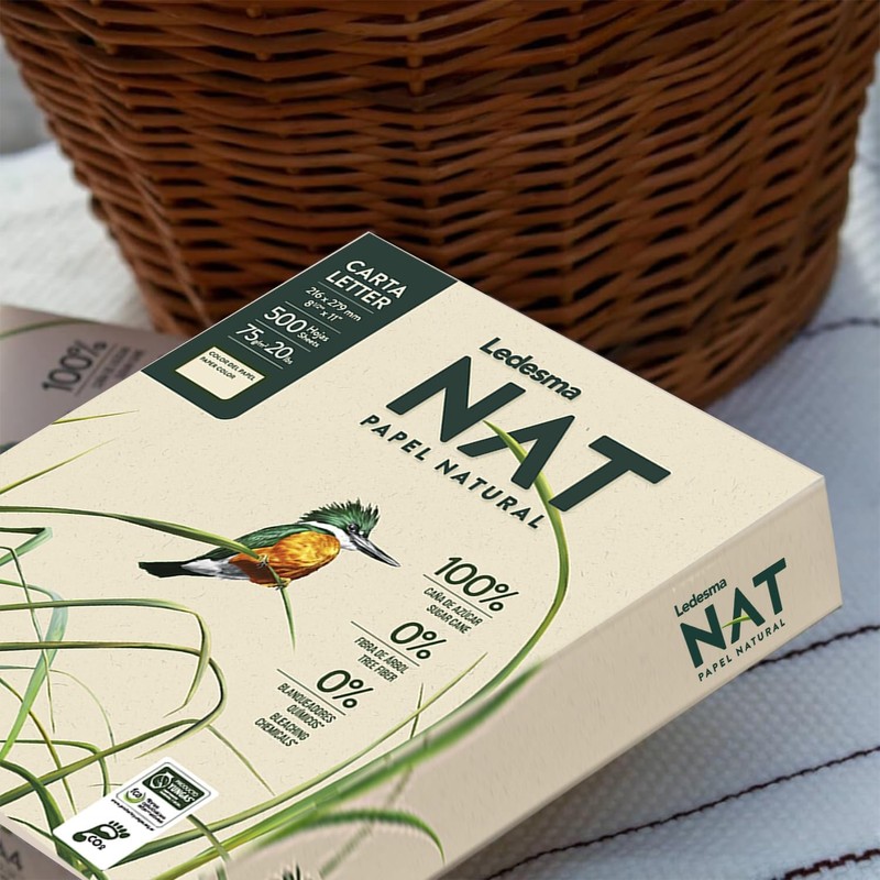 Ledesma NAT, Letter Size (8.5"x11") Natural Sugarcane Pulp Printer Paper,
