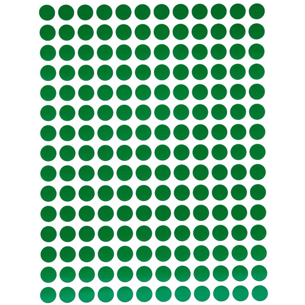 Royal Green Dot Stickers 8mm (0.8 cm) Color Coding Labels