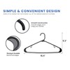 HOUSE DAY Black Plastic Hangers Tubular Adult Hangers 16.5 Inch