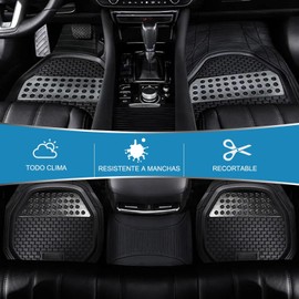 KTMOUW Tapetes para Auto 5 Piezas Tapetes para Carro Uso Rudo,Alfombrillas para Vehículos Impermeables y Antideslizantes Universales Cortable,Adecuado para Coches,SUV,Furgonetas