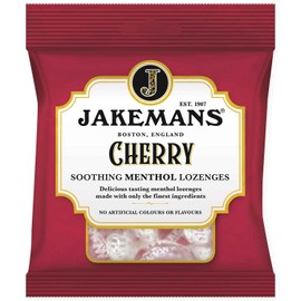 Cherry Soothing Menthol Lozenges, Creamy Cherry Lozenges, Perfect for Neck Comfort and Sweet Taste, Compatible with Jakemans, 73 g